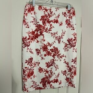 Antonio Melani red floral skirt